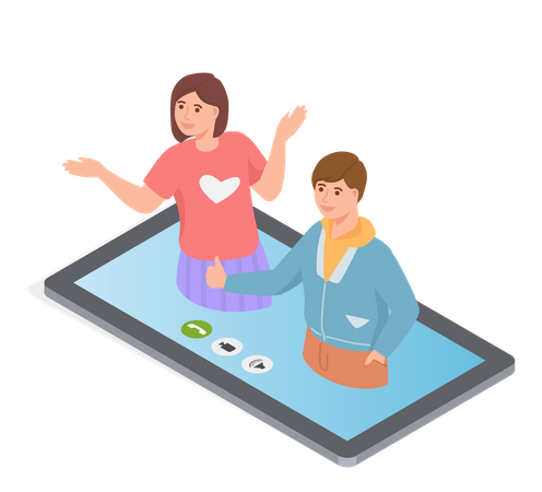 Communication en ligne  Illustration