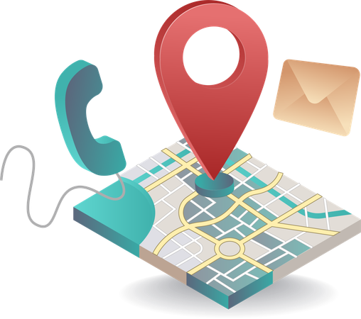 Communication Features in Location Based Mapping Applications  Illustration