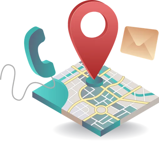 Communication Features in Location Based Mapping Applications  Illustration