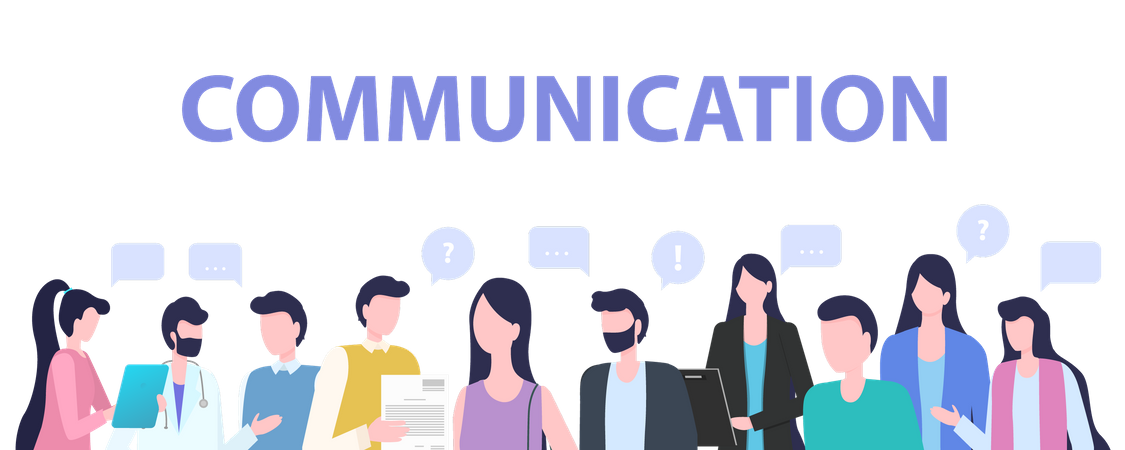 Communication in community Illustration