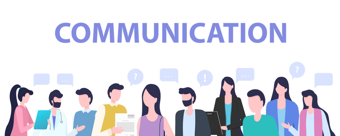 Communication in community  Illustration