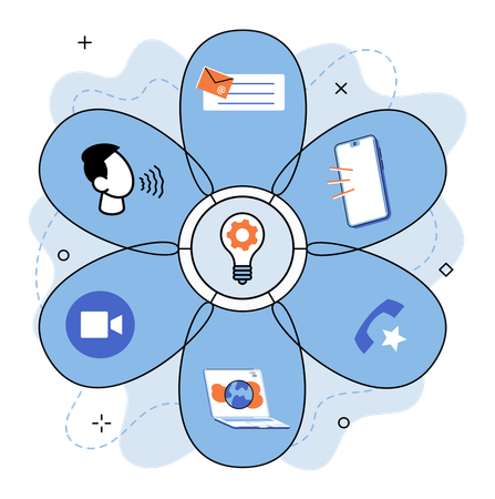 Communication integration platform  Illustration