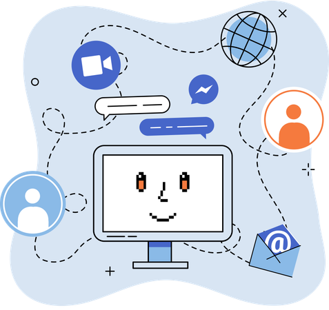 Communication integration platform  Illustration