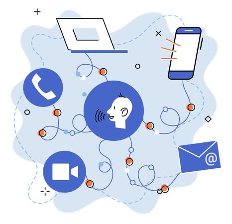 Communication integration platform  Illustration