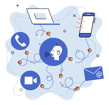 Communication integration platform  Illustration