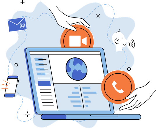 Communication integration platform  Illustration