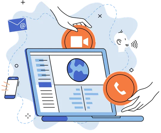 Communication integration platform  Illustration