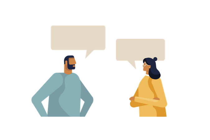 Communication of two business person  Illustration