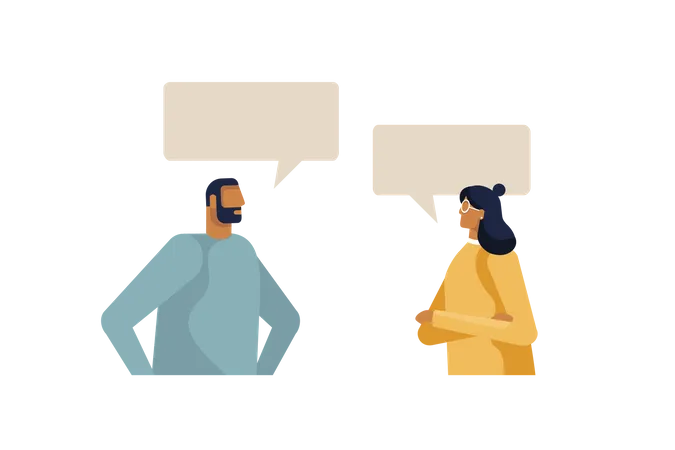 Communication of two business person  Illustration