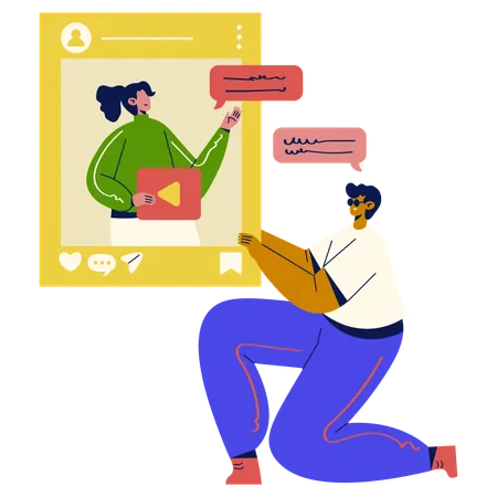 Communications sur les réseaux sociaux  Illustration