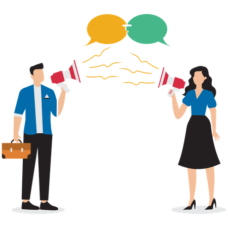 Communication to work together as a team for the same goal  Illustration