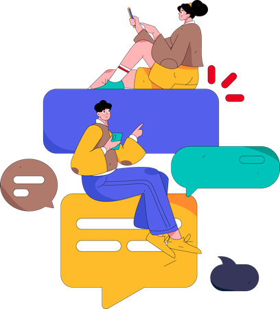 Communication virtuelle  Illustration