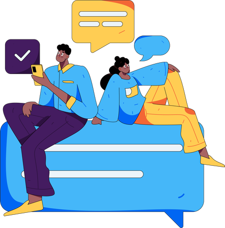 Communication virtuelle  Illustration