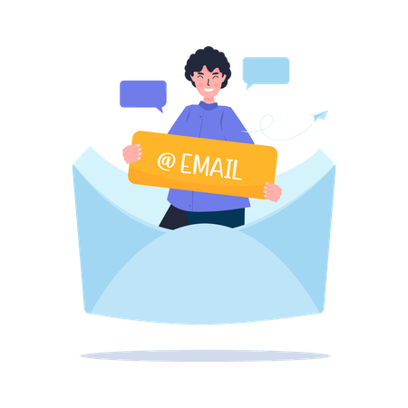 Communiquer par email  Illustration