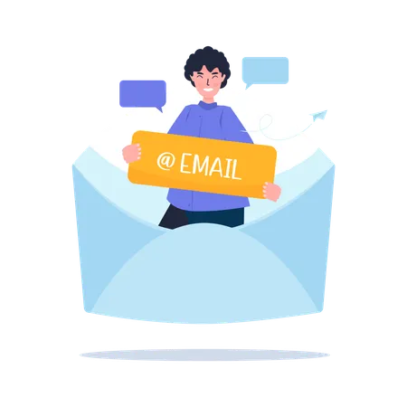 Communiquer par email  Illustration