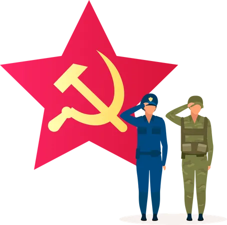 Communism political system Illustration