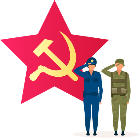 Communism political system  Illustration