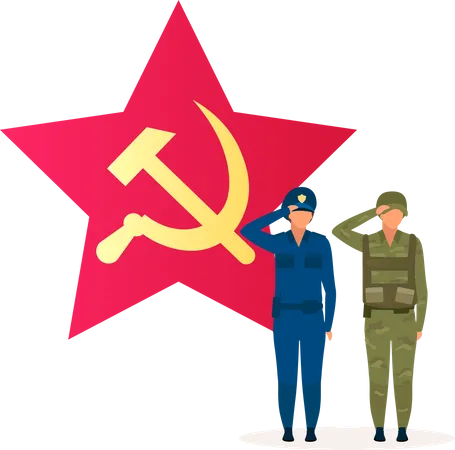 Communism political system  Illustration