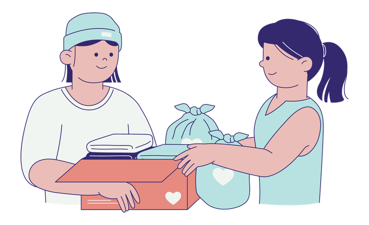 Community Donation Exchange  Illustration