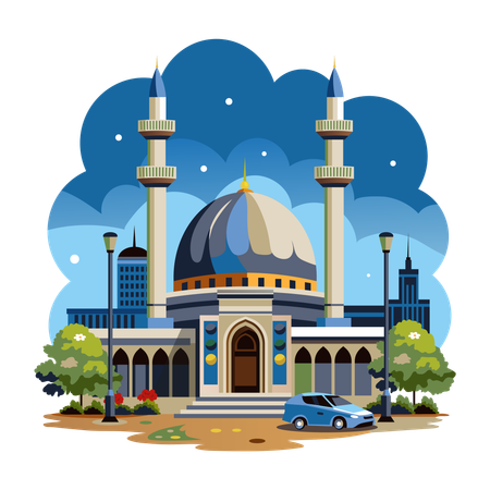 Community Mosque  Illustration