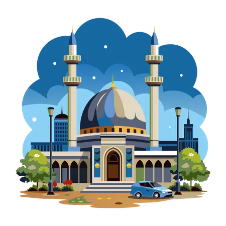 Community Mosque  Illustration