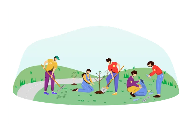 Community Work Day  Illustration