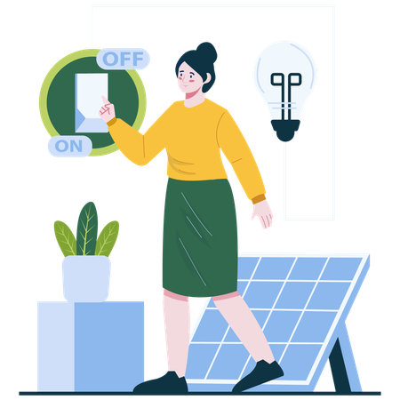 Interrupteur d'économie d'énergie  Illustration