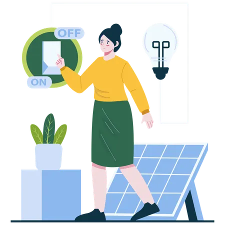 Interrupteur d'économie d'énergie  Illustration