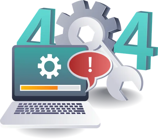 Cómo resolver el error 404 en su computadora  Ilustración