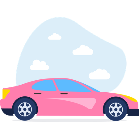 Compact sendan car  Illustration