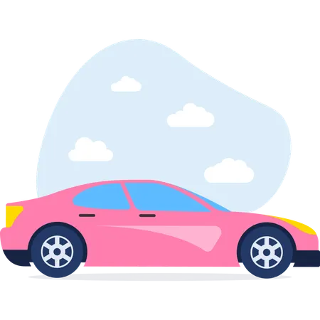 Compact sendan car  Illustration