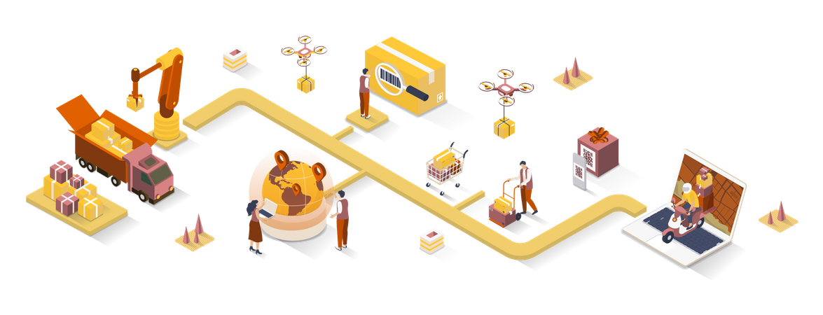 Compañía de entrega  Ilustración