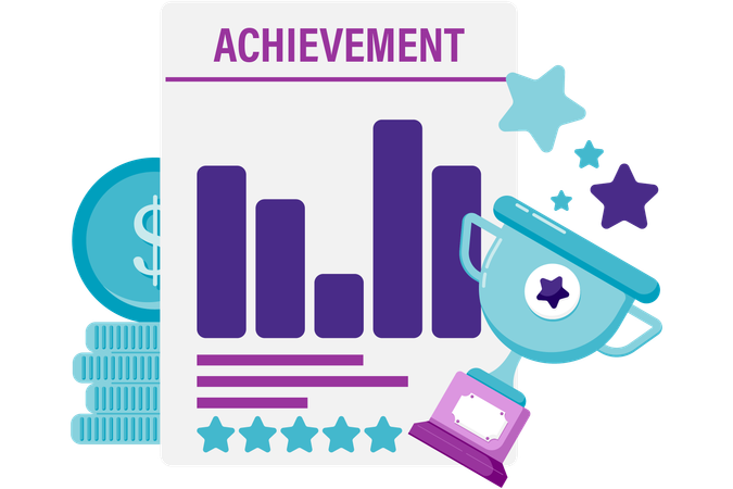 Company Achievement Report  Illustration