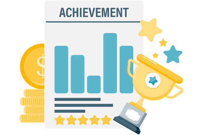 Company Achievement Report  Illustration