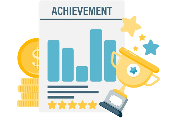 Company Achievement Report  Illustration