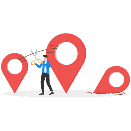 Company branches location  Illustration