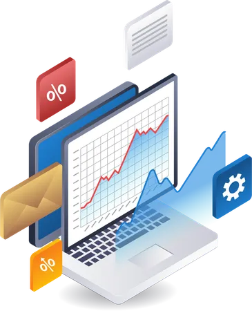 Company business development analyst data  Illustration