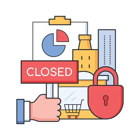 Company closed Illustration