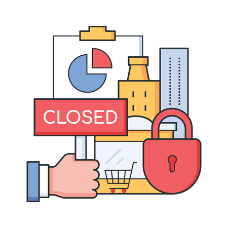 Company closed  Illustration