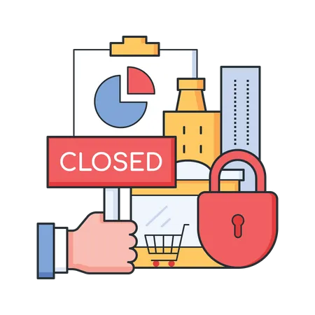 Company closed  Illustration