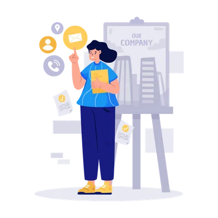 Company contact mail  Illustration