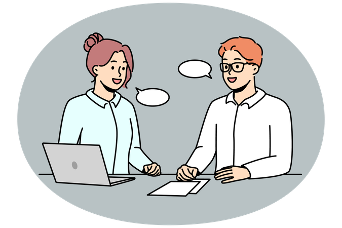 Company members are negotiating  Illustration