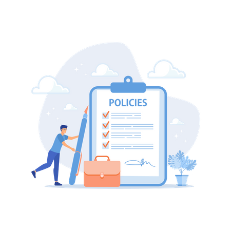 Company policies document  Illustration