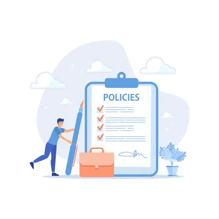 Company policies document  Illustration