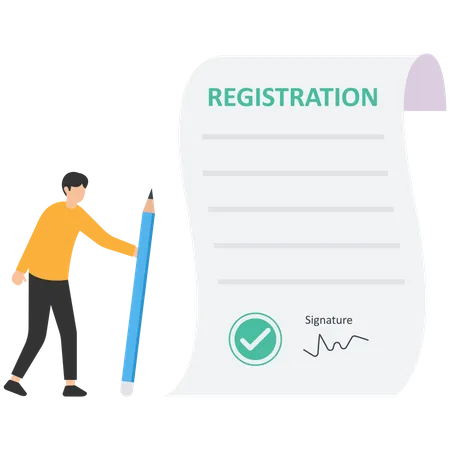 Company registration service  Illustration