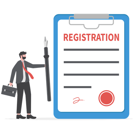 Company registration service  Illustration