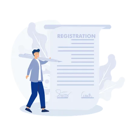 Company registration service  Illustration