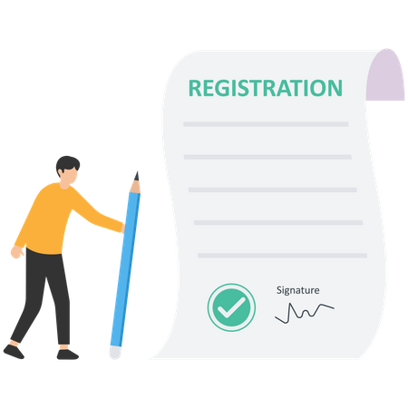 Company registration service  Illustration