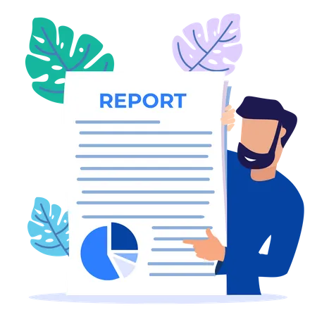 Illustration Vector Graphic Cartoon Character Of Company Activity Report Illustration