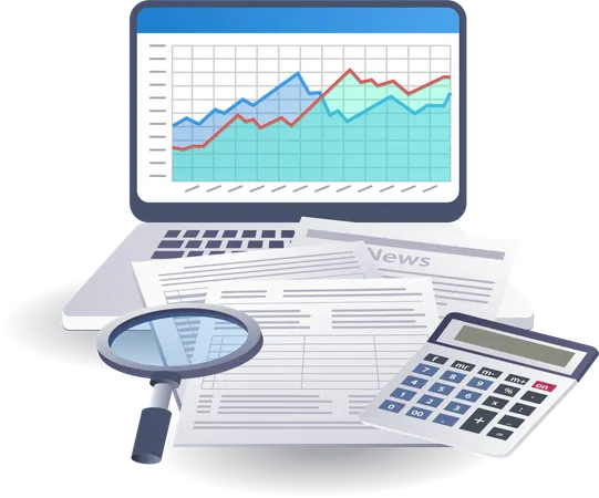 Company tax financial analysis data  Illustration